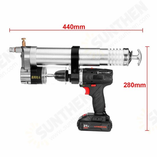 21V Electric Grease Guns W/ Electric Drill High Pressure Butter Portable Excavator Refueling Tool W/ 1/2pcs Battery