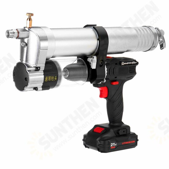 21V Electric Grease Guns W/ Electric Drill High Pressure Butter Portable Excavator Refueling Tool W/ 1/2pcs Battery