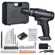 25V Cordless Electric Drill Bits Screwdriver Kit Handheld Power Tool + Battery