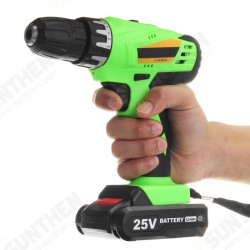 25V Cordless Power Drill 2 Lithium-Ion Battery Rechargeable Electric Screwdriver Kit 25V Cordless Power Drill 2 Lithium-Ion Battery Rechargeable Electric Screwdriver Kit