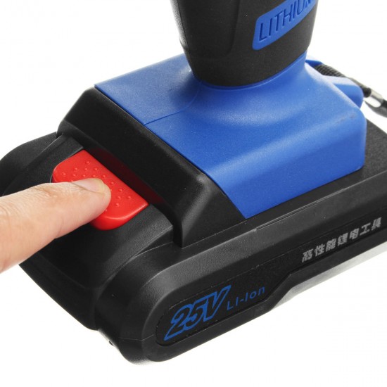 25V Rechargeable Cordless Drill Lithium-Ion Power Screwdriver With 2 Batteries 1 Charger