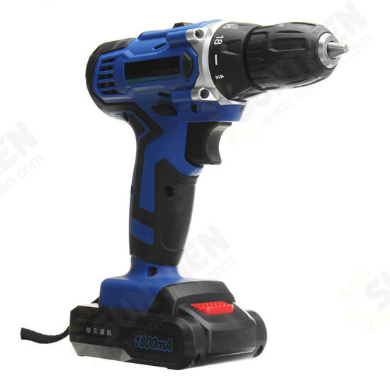 25V Rechargeable Cordless Drill Lithium-Ion Power Screwdriver With 2 Batteries 1 Charger