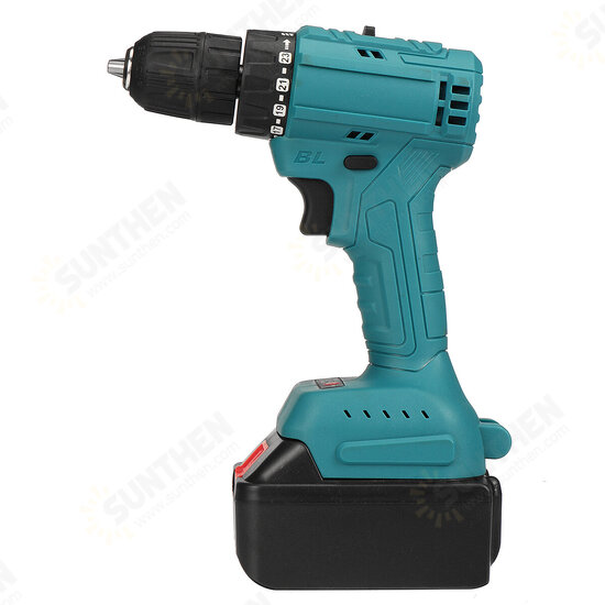 288VF 10mm Electric Drill 25 Gear Torque Adjustment Switch Stepless Speed W/1pc/2pc Battery AU/EU/US Plug