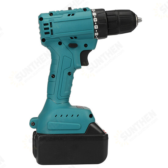 288VF 10mm Electric Drill 25 Gear Torque Adjustment Switch Stepless Speed W/1pc/2pc Battery AU/EU/US Plug