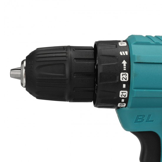 288VF 10mm Electric Drill 25 Gear Torque Adjustment Switch Stepless Speed W/1pc/2pc Battery AU/EU/US Plug