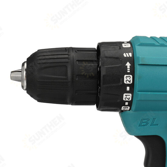 288VF 10mm Electric Drill 25 Gear Torque Adjustment Switch Stepless Speed W/1pc/2pc Battery AU/EU/US Plug