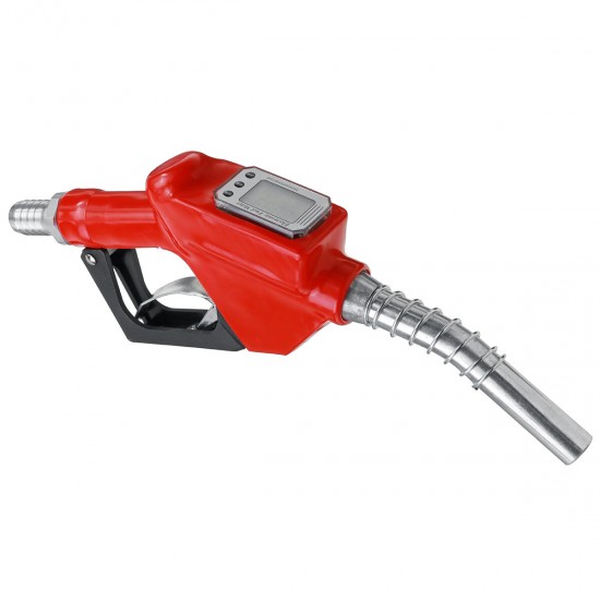 3 Gears LCD Display Gasoline Flow Meter Oil Delivery Guns 1inch Nozzle Dispenser