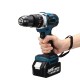 3 in 1 3500rpm 800W Brushless Cordless Impact Drill Screwdriver 90N.M Compact Electric Hammer Drill Driver W/ 1/2 2.4Ah Battery For Makita