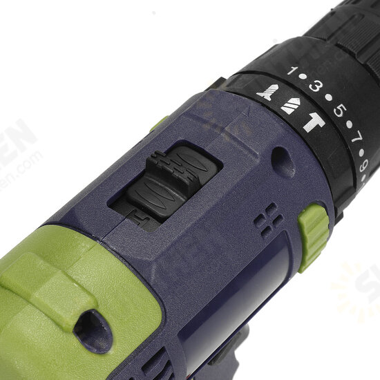 32V Brushless Impact Drill Lithium Electric Torque Drill Driver With 1/2 Battery LED Light