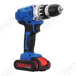 36V Cordless Power Drill Set Double Speed Electric Screwdriver Drill Power Display W/ 1 or 2 Li-Ion Battery
