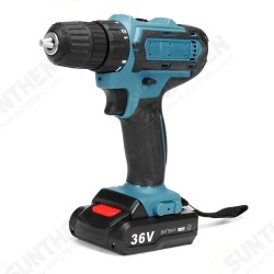 36V Rechargable Lithium Power Dirlls Cordless Electric Drill Set 2 Speed Adjustment LED Lighting Screw Driver Tool With 1 Or 2 Batteries