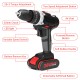 36VF 25+3 Speed Cordless Electric Power Impact Drill Torque Adjustable with 3 Battery