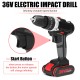 36VF 25+3 Speed Cordless Electric Power Impact Drill Torque Adjustable with 3 Battery