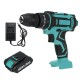 48V 10mm Rechargeable Impact Driver Electric Drill Power Tool 25+3 Gears W/ 1/2 Battery