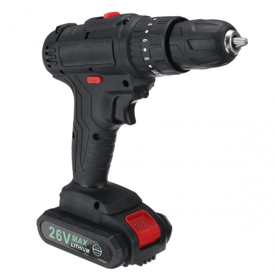 48V 1500W Impact Electric Drill 28N.m Max Torque LED Light Screwdriver Power W/ 1/2pc Battery