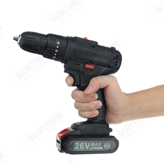 48V 1500W Impact Electric Drill 28N.m Max Torque LED Light Screwdriver Power W/ 1/2pc Battery