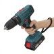 48V Cordless Electric Drill LED Impact Drill 25+3 Gears w/ 1pc or 2pcs Battery