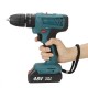 48V Cordless Electric Drill LED Impact Drill 25+3 Gears w/ 1pc or 2pcs Battery