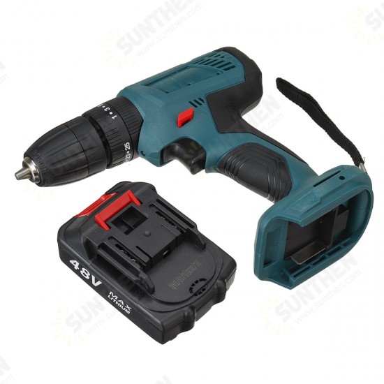 48V Cordless Electric Drill LED Impact Drill 25+3 Gears w/ 1pc or 2pcs Battery 48V Cordless Electric Drill LED Impact Drill 25+3 Gears w/ 1pc or 2pcs Battery