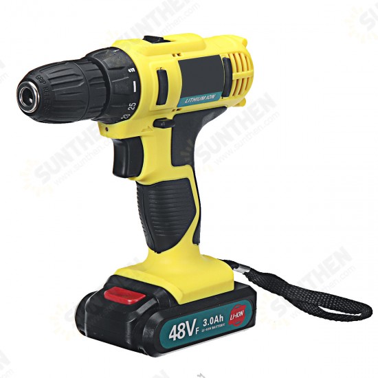 48V Cordless Rehcargeable Impact Wrench LED Hand Drill Driver Torque Tool W/ 1pc Battery