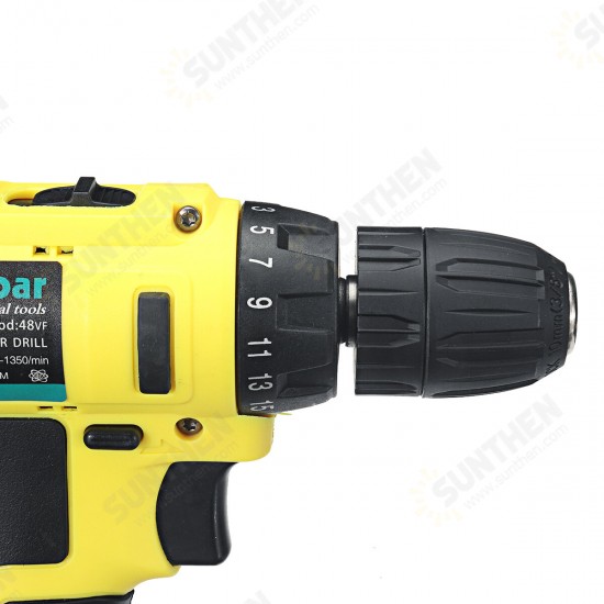 48V Cordless Rehcargeable Impact Wrench LED Hand Drill Driver Torque Tool W/ 1pc Battery