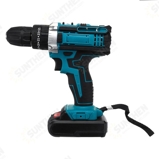 48V Electric Drill Driver Power Drills W/ 1 Or 2 Battery LED Light 18 + 2 Speed Forward/Reverse switch