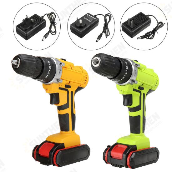 48VF 22800mAh Cordless Rechargable 3 In 1 Power Drills Impact Electric Drill Driver With 2Pcs Battery