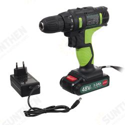 48VF Cordless Impact Lithium Electric Drill 2 Speed Hand Drill LED lighting 1/2Pcs Large Capacity Battery 25+1 Torque Rechargeable Screw Driver Drill