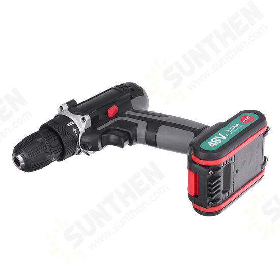 520N.m. 48V Cordless Electric Drill Driver 3/8inch Chuck Rechargeable Power Drill W/ 2pcs Battery 520N.m. 48V Cordless Electric Drill Driver 3/8inch Chuck Rechargeable Power Drill W/ 2pcs Battery