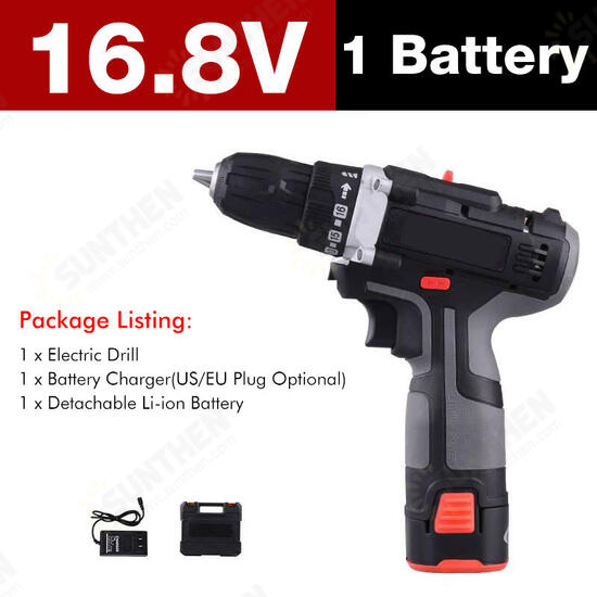 7500mAh 2 Speed Electric Drill 25+3 Torque Power Driver Drills Multi-function Rechargeable Hand Drill With 1 Or 2 Li-ion Battery