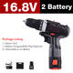 7500mAh 2 Speed Electric Drill 25+3 Torque Power Driver Drills Multi-function Rechargeable Hand Drill With 1 Or 2 Li-ion Battery