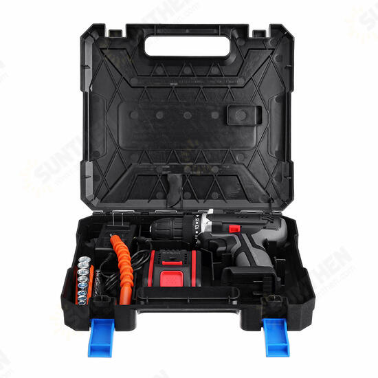 7500mAh Multifunctional Electric Drill Dual Speed Cordless Power Screwdriver Set with Li-ion Battery