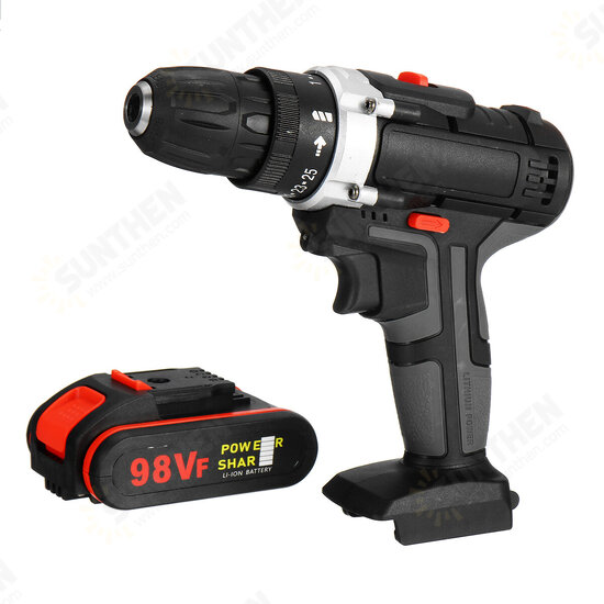 98VF Rechargeable Electric Cordless Impact Drill Screwdriver 25+1 Torque LED 98VF Rechargeable Electric Cordless Impact Drill Screwdriver 25+1 Torque LED