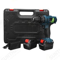 Adjustable 21V Rechargeable Cordless Power Impact Drill Electric Screwdriver with 2 Li-ion Battery Adjustable 21V Rechargeable Cordless Power Impact Drill Electric Screwdriver with 2 Li-ion Battery