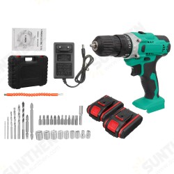 Cordless Electric Drill Rechargeable Drill Screwdriver Power Tool LED W/ 1/2pcs Battery