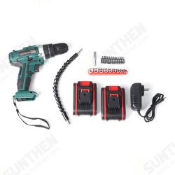 Cordless Impact Drill Driver High/Low 25+3 Gears Speed 2 Battery Set Cordless Impact Drill Driver High/Low 25+3 Gears Speed 2 Battery Set