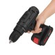 Cordless Impact Wrench Drill Socket 25 Speeds LED Electric Screwdrive w/ 1/2 Batteries