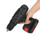 Cordless Impact Wrench Drill Socket 25 Speeds LED Electric Screwdrive w/ 1/2 Batteries