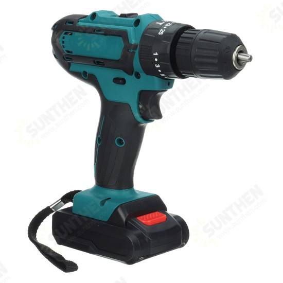 Cordless Rechargeable Electric Drill Screwdriver LED Portable Metal Wood Drilling Tool W/ 1/2pcs Battery & Storage Box