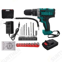 Cordless Rechargeable Electric Drill Screwdriver LED Portable Metal Wood Drilling Tool W/ 1/2pcs Battery & Storage Box Cordless Rechargeable Electric Drill Screwdriver LED Portable Metal Wood Drilling Tool W/ 1/2pcs Battery & Storage Box