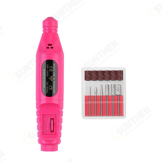 Electric Nail Drill Machine USB Charge Manicure Pedicure Kit Nail Polisher