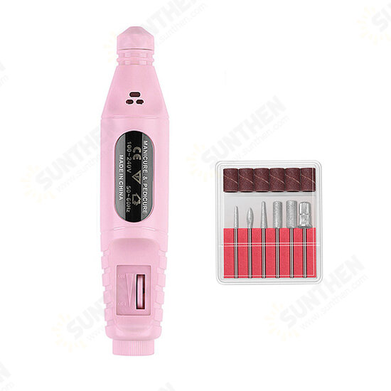 Electric Nail Drill Machine USB Charge Manicure Pedicure Kit Nail Polisher