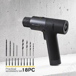 Smart Cordless Electric Drill 12V Brushless Driver Drill LED Display Li-ion Battery Power Screwdriver S2 Steel 18 Bits Set Smart Cordless Electric Drill 12V Brushless Driver Drill LED Display Li-ion Battery Power Screwdriver S2 Steel 18 Bits Set