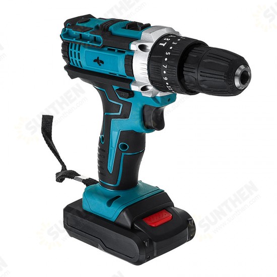 48VF Cordless Impact Electric Screwdriver Drill 25+3 Gear Forward/Reverse Switch Power Screw Driver W/ 1 Or 2 Li-ion Battery