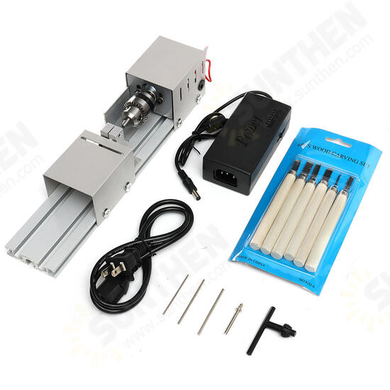 Multifunction 100W Mini Lathe Beads Machine Polisher Table Saw DIY Wood Lathe