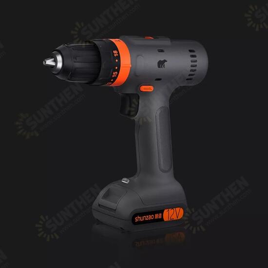 12V Cordless Multi-purposed 3 In 1 Imact Drill Driver Hammer 30Nm Electric Screwdriver Drill 2000mAh Li-ion Battery from