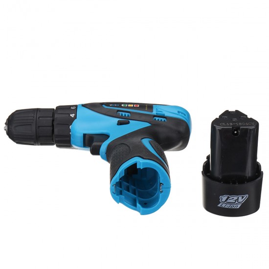 12V Cordless Power Drill Driver Screw 2 Speed Lithium-ion Electric Screwdriver with Battery
