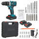 288VF 10mm Electric Drill 25+3 Torque Adjustment Switch Stepless Speed W/1pc/2pc Battery AU/EU/US Plug