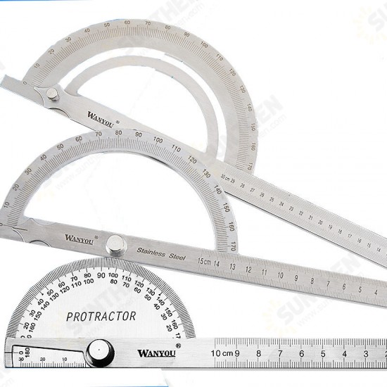 10-30cm Woodworking 180 Degree Adjustable Protractor Angle Finder Ruler Stainless Steel Caliper Measuring Tools