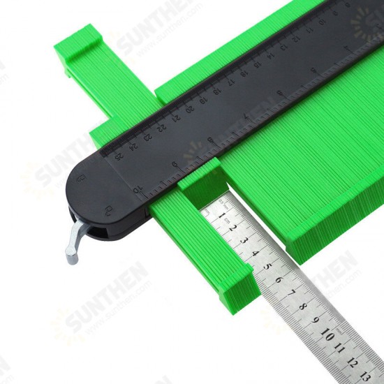 10 Inch Contour Gauge Green Lockable Shape Radial Ruler Profiling Gauge Taking Device